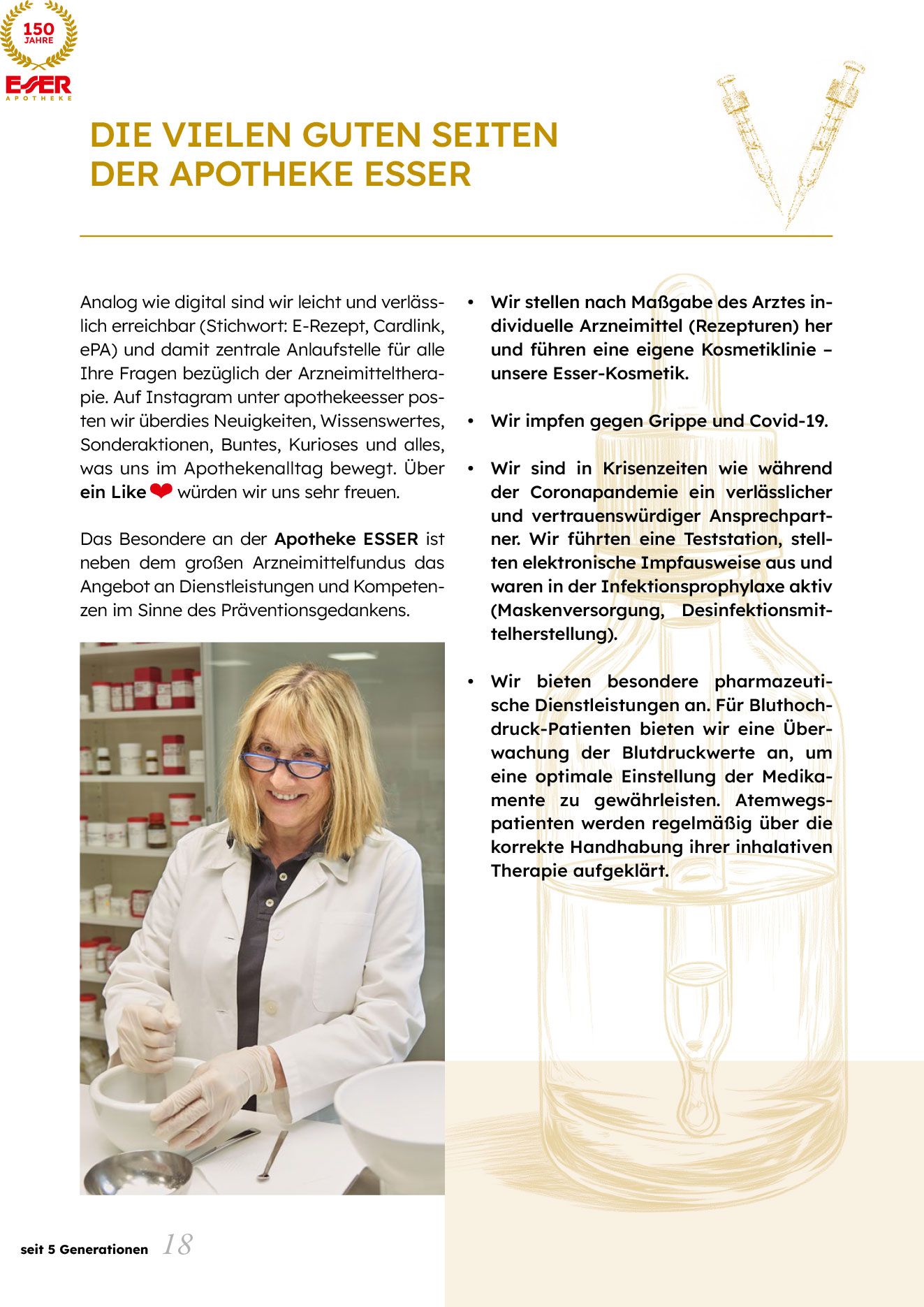 Broschüre, 150 Jahre Esser Apotheke