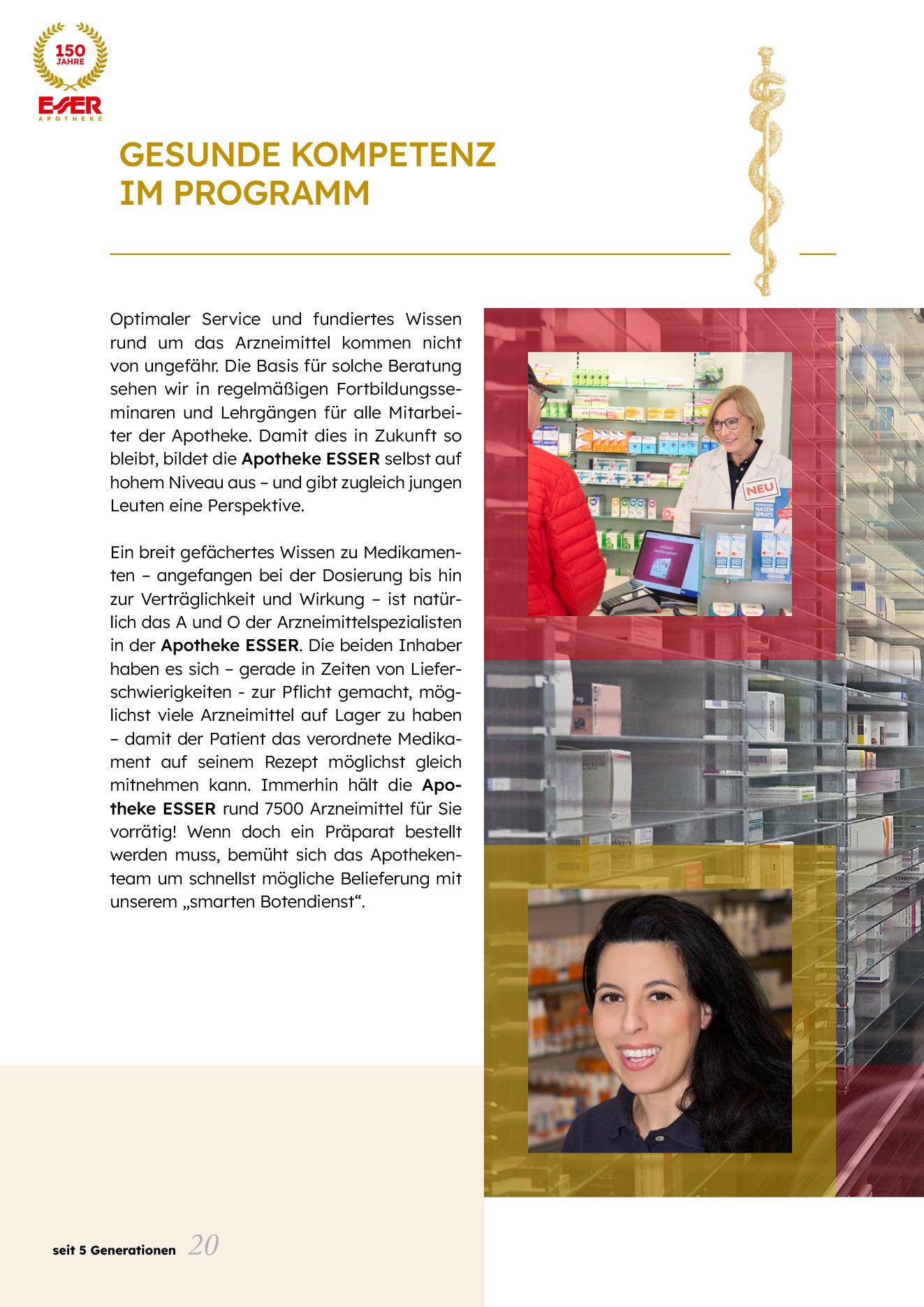 Broschüre, 150 Jahre Esser Apotheke
