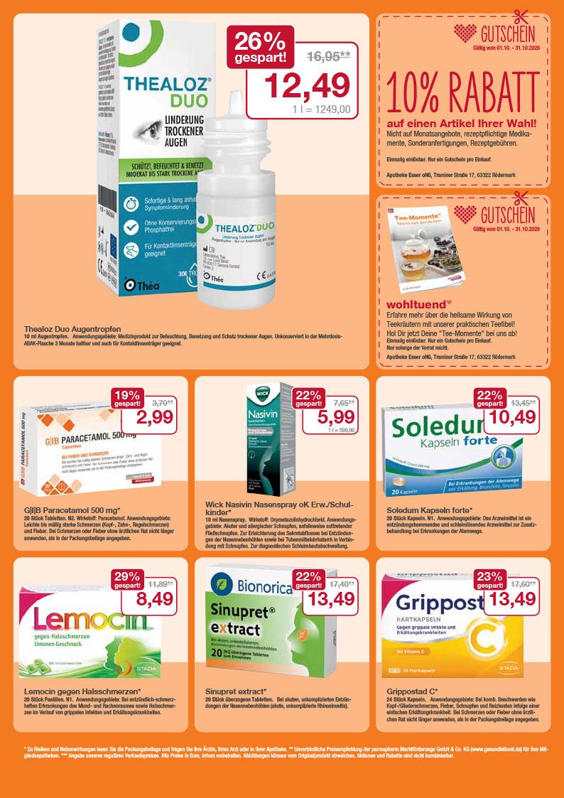 Angebotsflyer Oktober 26
